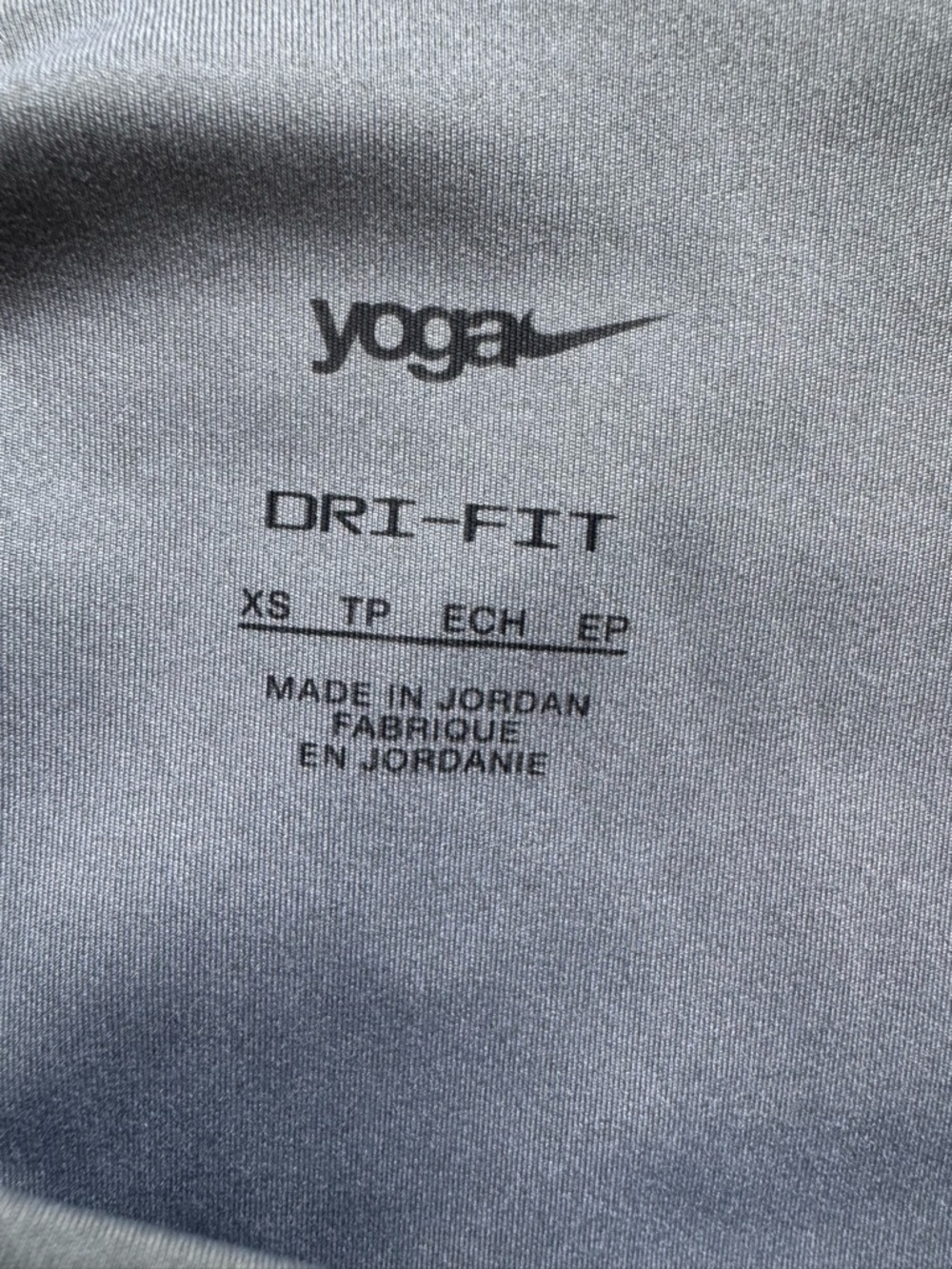 Nike Yoga Dri Fit Grey High Waisted Leggings Activewear XS - Picture 4 of 9
